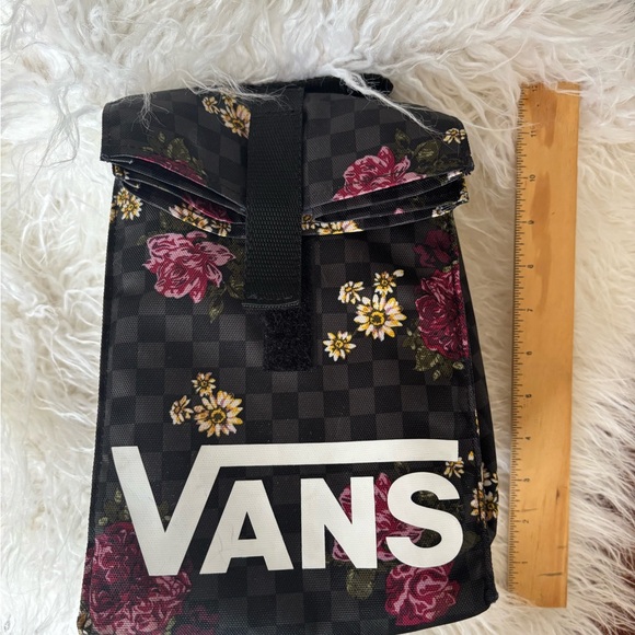 Vans Black and Pink Floral Backpack - Picture 1 of 6